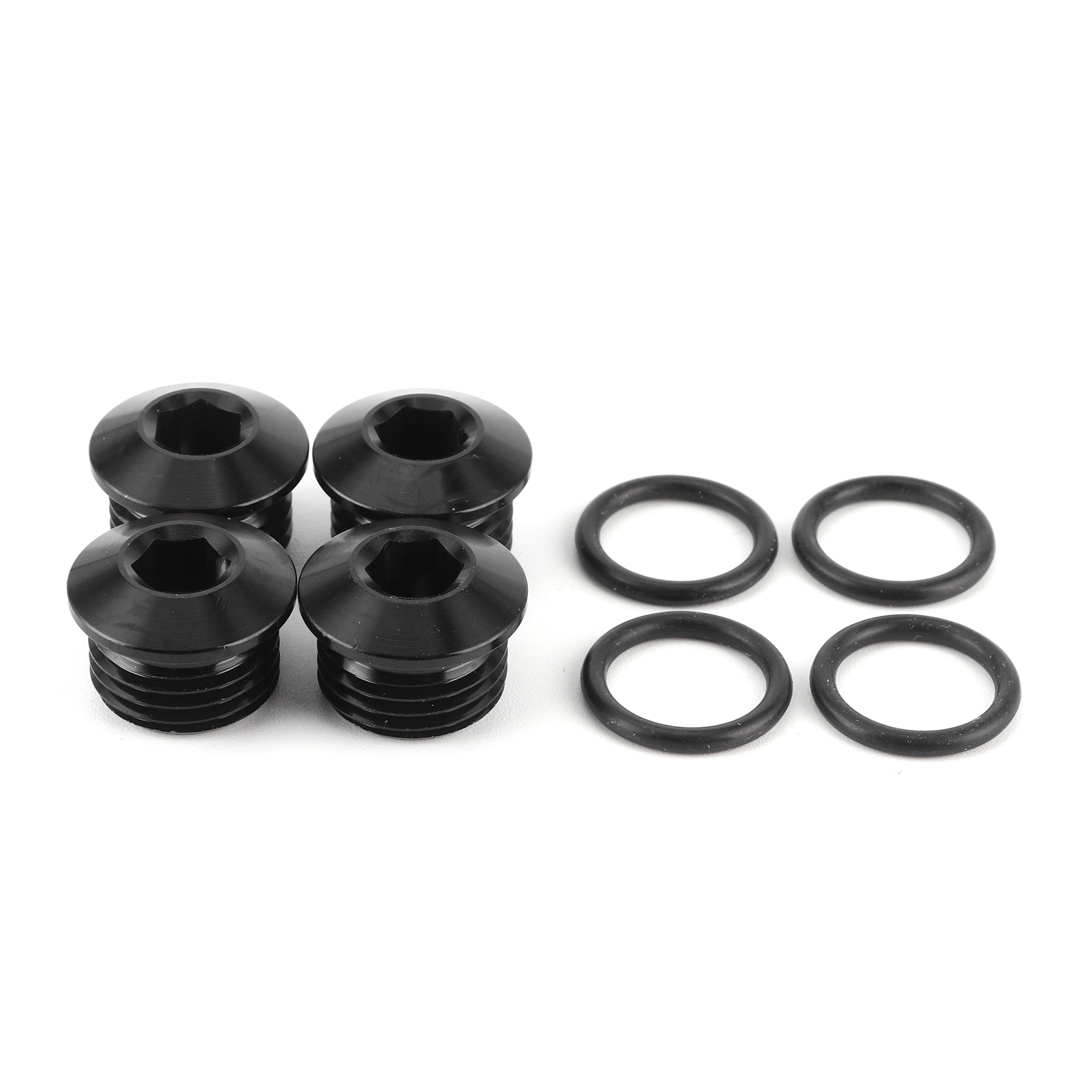 Orb-stecker Aus Schwarz Eloxierter Aluminiumlegierung Mit O-ring-satz, 6an-außensechskant-innensechskant Für Hydraulikanschlüsse