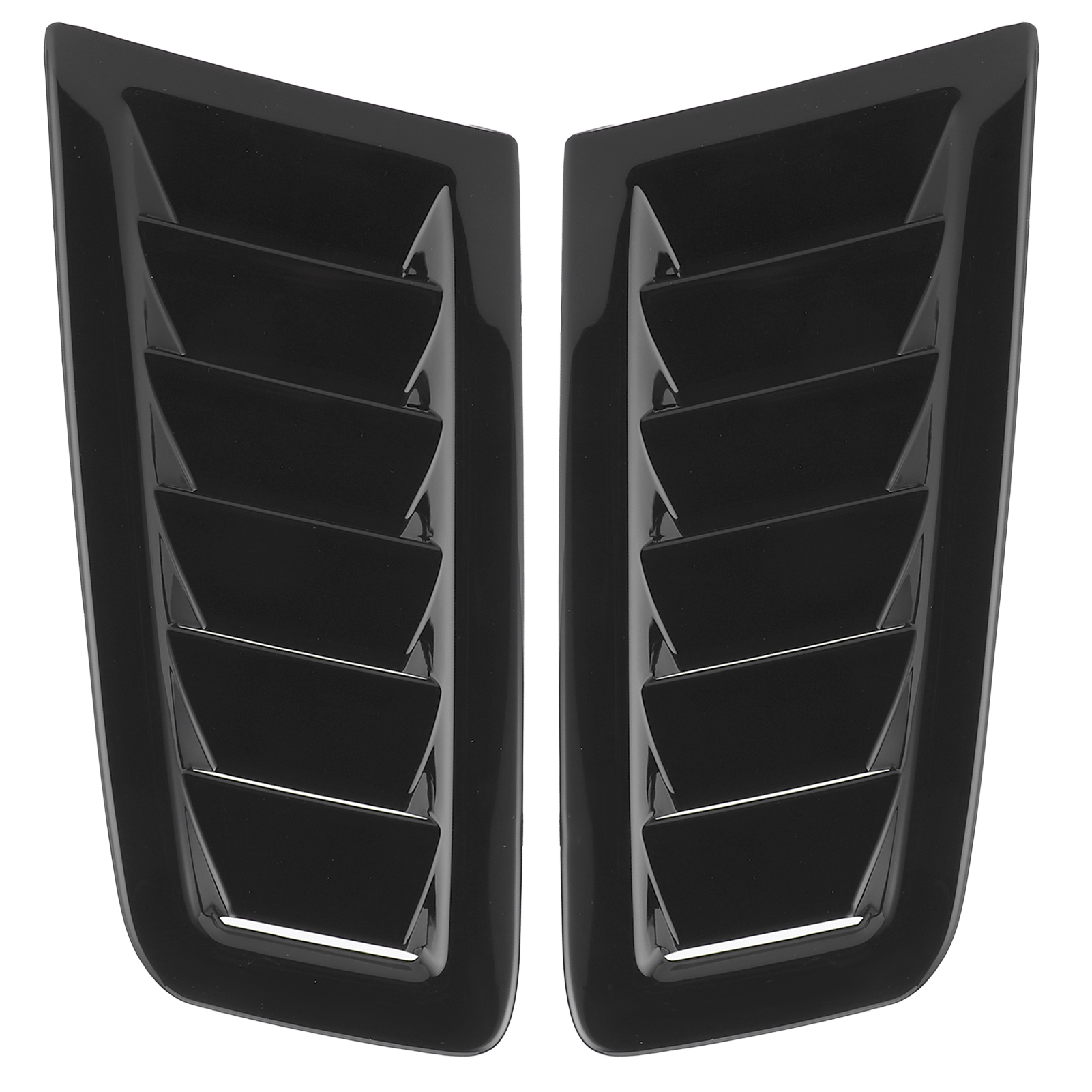 2 Stück Universelle, Glänzend Schwarze Motorhaubenentlüftungen Im Focus Rs Mk2-stil, Außenteile