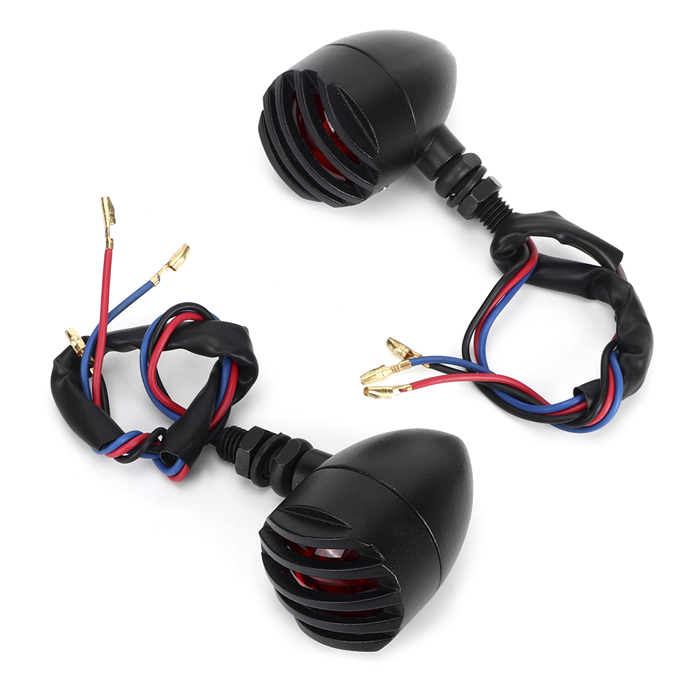 Universelle 12v 5w Blinker Für Oldtimer-motorräder, Modifizierte Schwarze Und Rote Blinker.