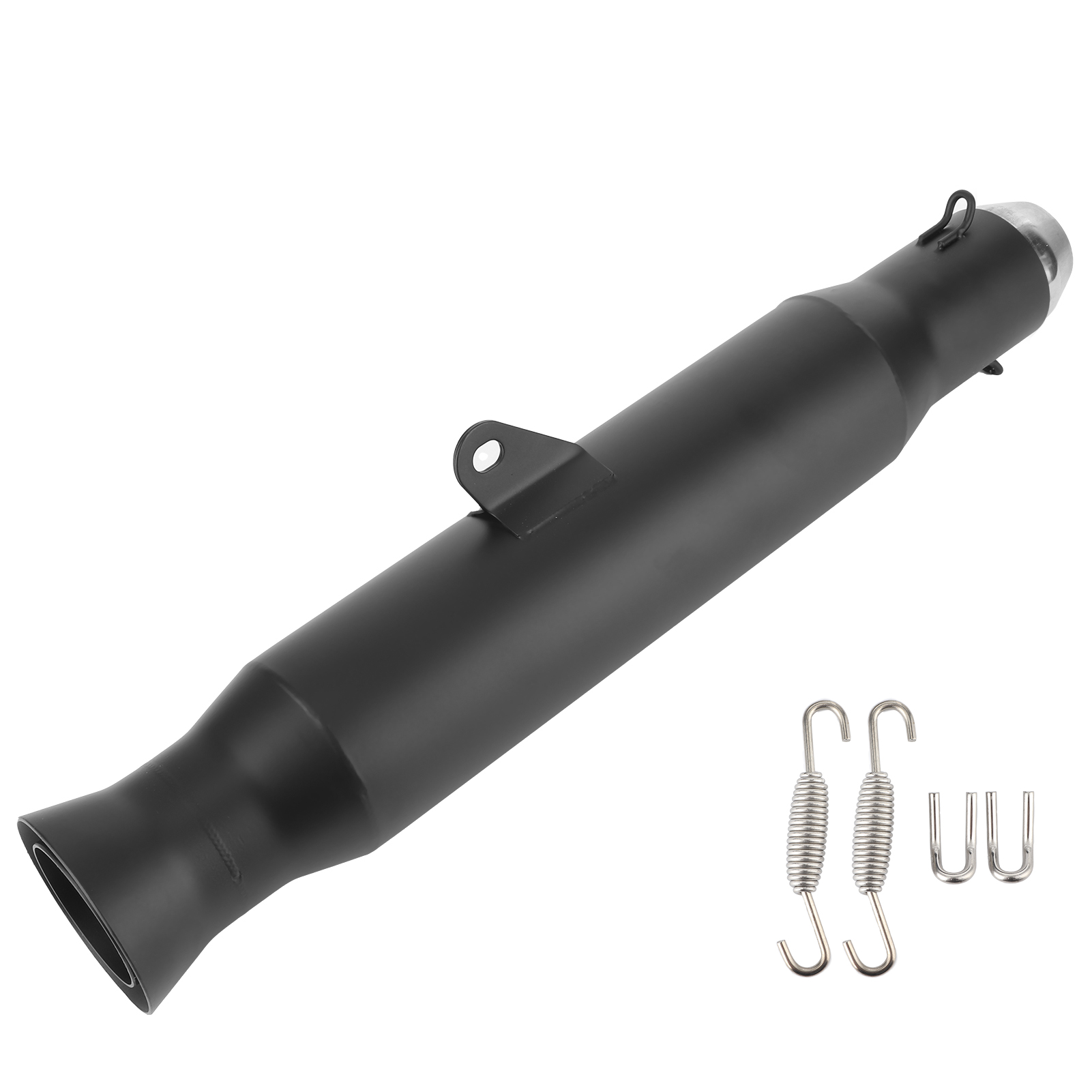 Universeller Schwarzer Edelstahl-auspuffschalldämpfer, 1,5-2 Zoll, Für Gp-rennmotorräder.
