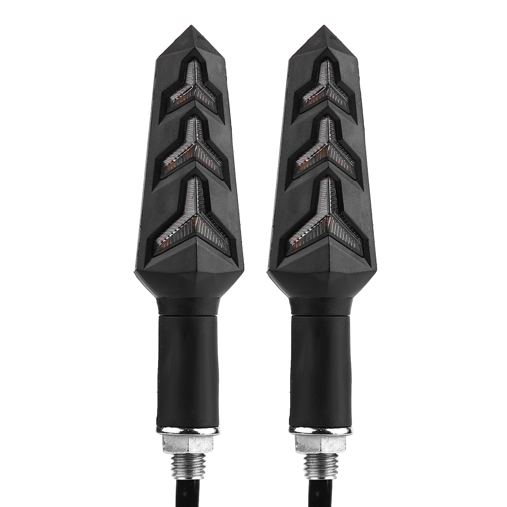 Paar Y-förmige Led-motorradblinker, Universelle Schwarze Blinker