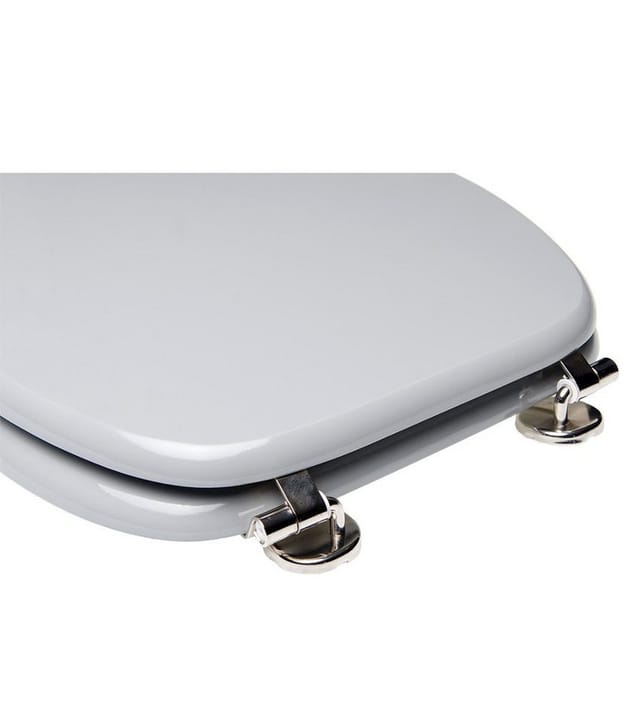 Sanilo WC Sitz Manhattan Grau, Hochwertiger und Stabiler Toilettendeckel aus Holz