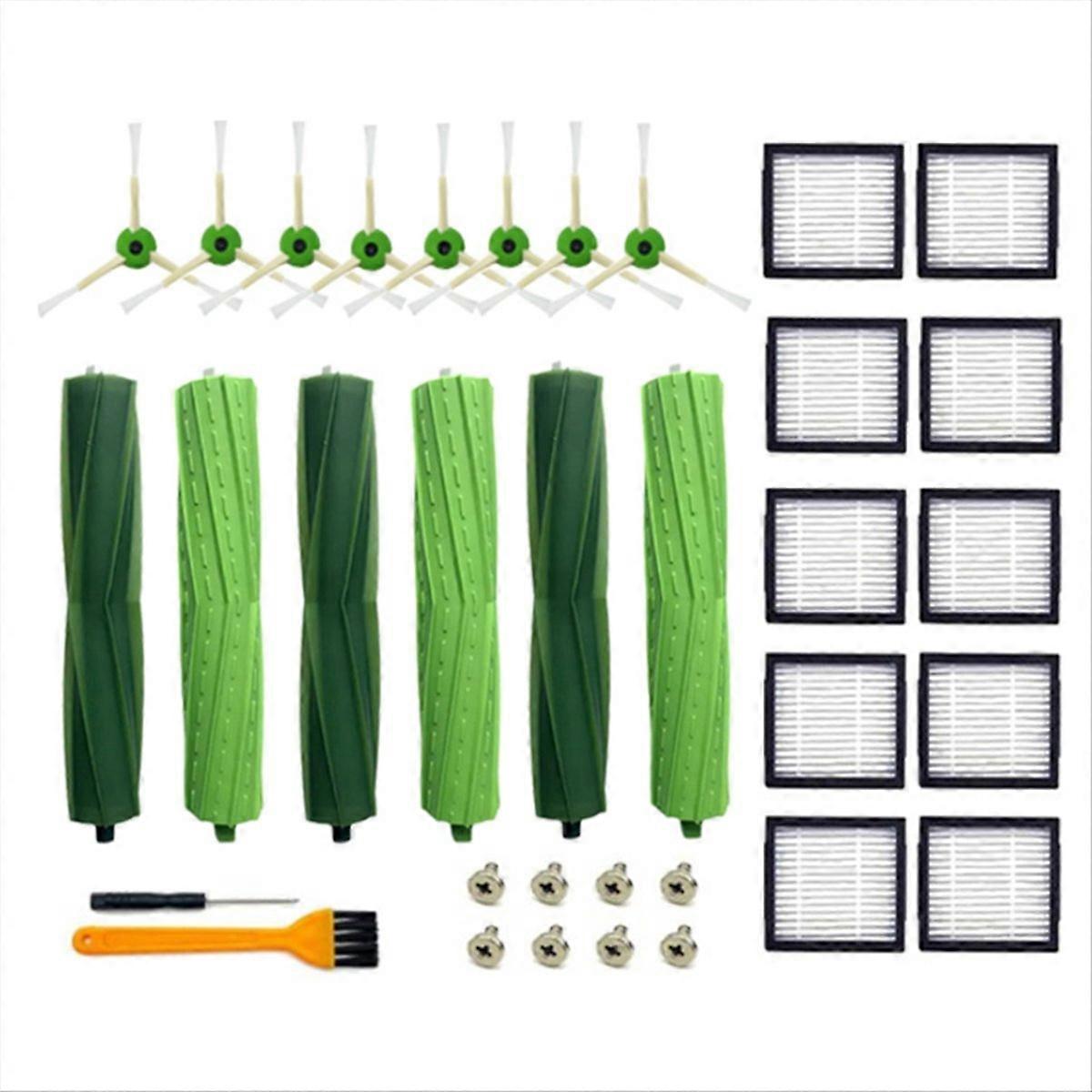 Set Aus 2 Seitenbürsten + 1 Hepa-filter Für Saugroboter, Universelle Ersatzteile, Schwarz, Kompatibel Mit Den Meisten Modellen, Effiziente Reinigung Von Hartböden Und Teppichen.