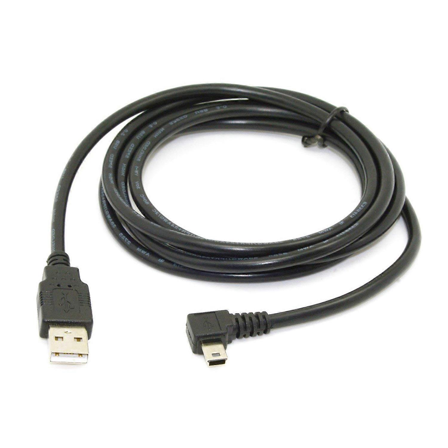 1,8 M Langes Usb-2.0-kabel (stecker), 5-poliger Stecker, 90° Abgewinkelt (links), Schwarz, Für Peripheriegeräteanschluss