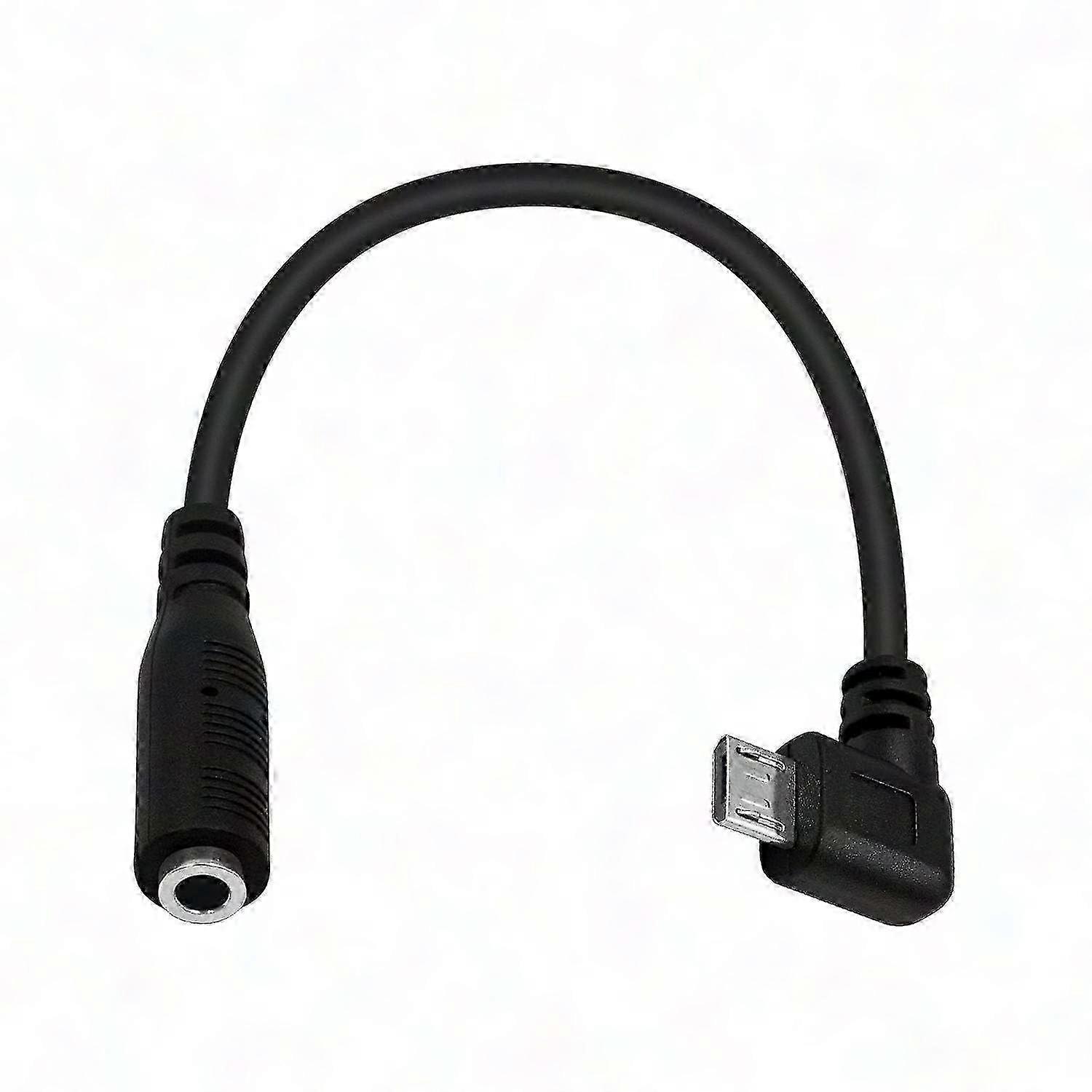 3,5-mm-klinkenstecker Auf Micro-usb-adapterkabel, Audioanschluss, Kompatibel Mit Smartphones Und Tablets, Robuste Ausführung, Schwarz, 1 Stück