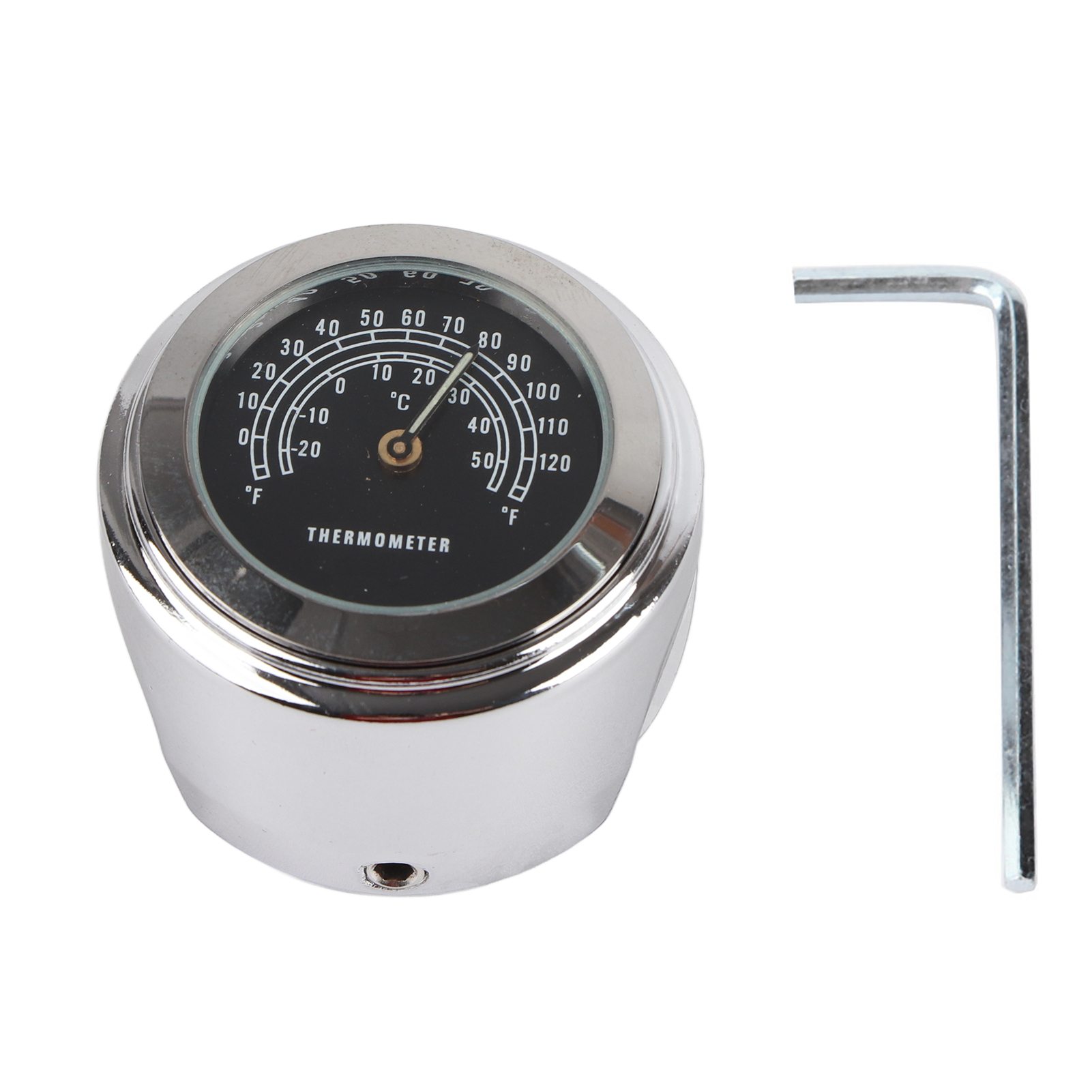 Wasserdichte Motorradhalterung 22-25 Mm Thermometer, Schwarzer Griff, Zubehör