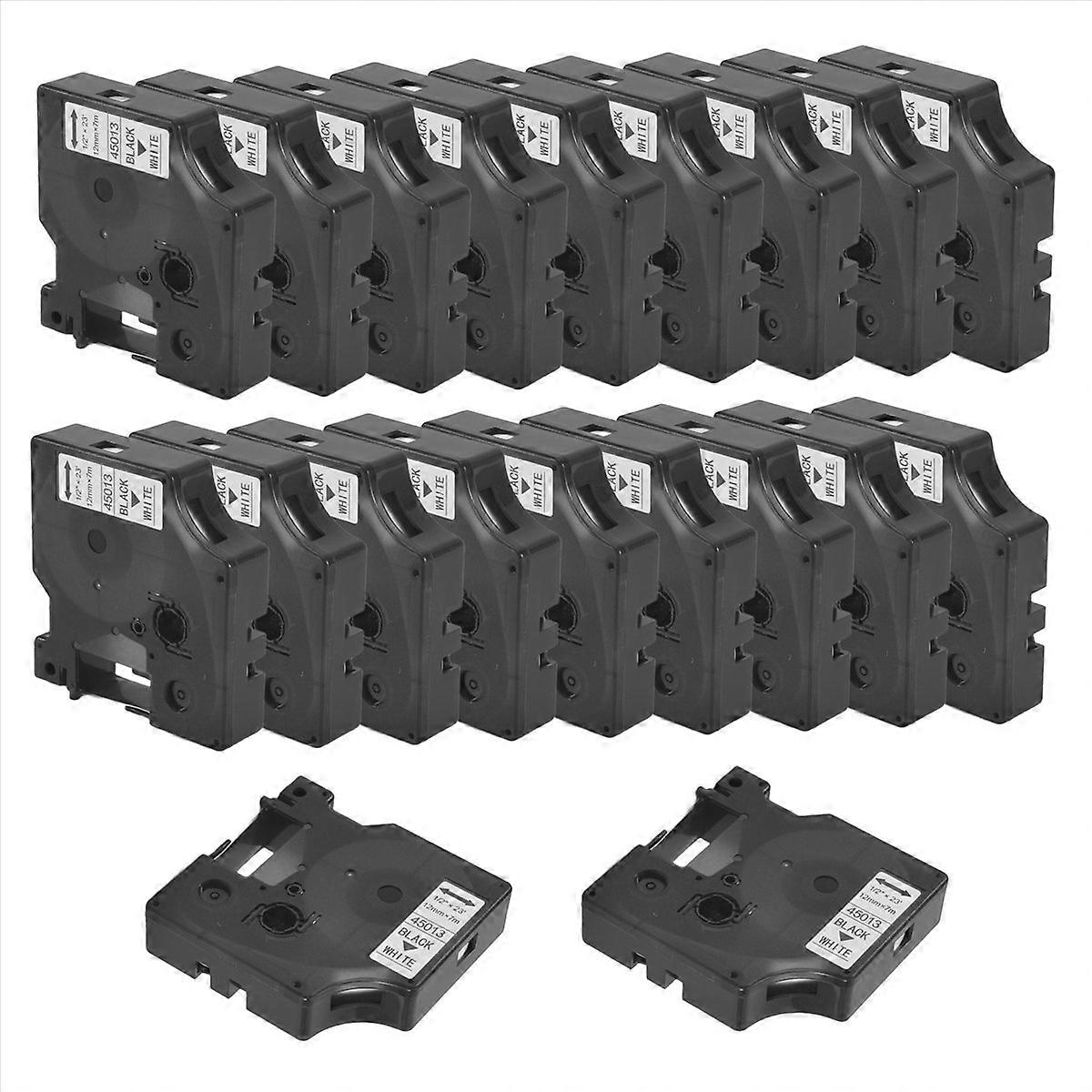 Weißes Klebeband Mit Schwarzem Etikett Für Etikettendrucker 160, 210, 450 Und 280, Packung Mit Kompatiblen Ersatzbändern, Klare Und Haltbare Kennzeichnung