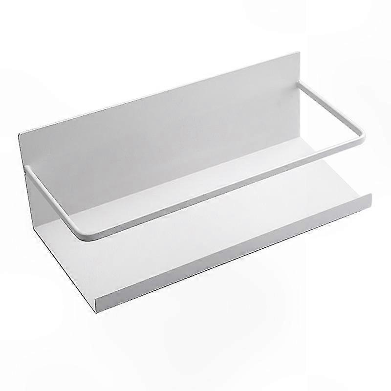 Magnetisches Kühlschrankregal, Bohrfreie Küchenaufbewahrung, Wandregal Für Gewürze Und Küchenaccessoires, Robuster Stahl, Schwarze Oberfläche, 2er-set, Maße 30 X 10 X 8 Cm, Ideal Für Schränke Und Türe
