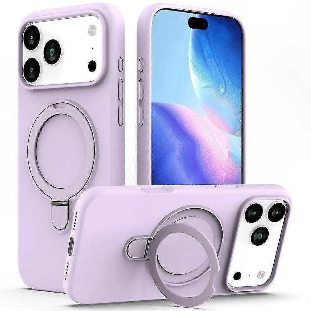 Hybrid-silikon- Und Pc-hülle Mit Ausziehbarem Magsafe-ständer, Kompatibel Mit Iphone 17 Pro, Robuster Schutz, Soft-touch-oberfläche, Integrierter Ständer, Schlankes Und Leichtes Design, Schwarz, Großh
