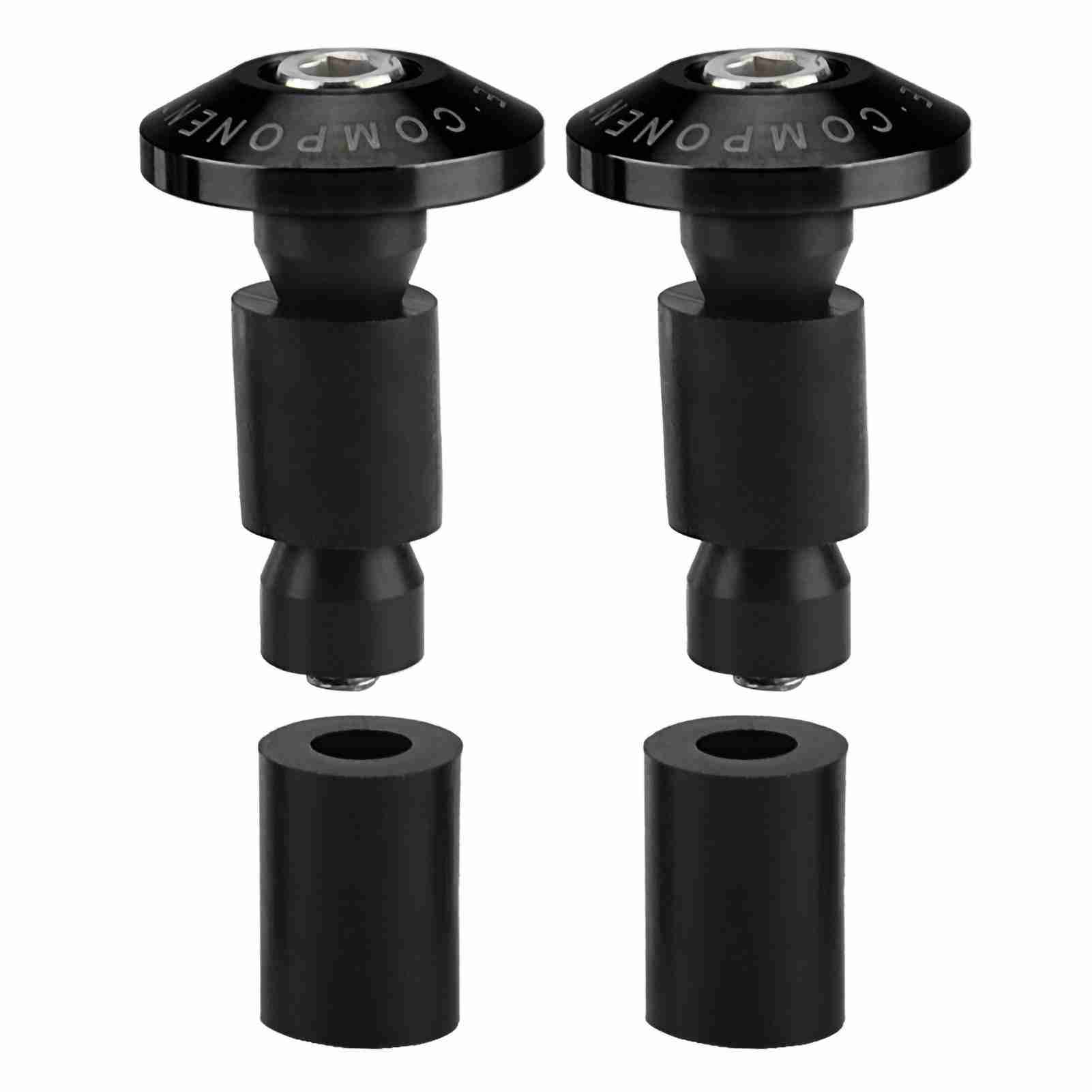22 Mm (7/8 Zoll) Schwarze, Rutschfeste Lenkerendkappen Für Motorräder, Geeignet Für Atv- Und Offroad-rennen