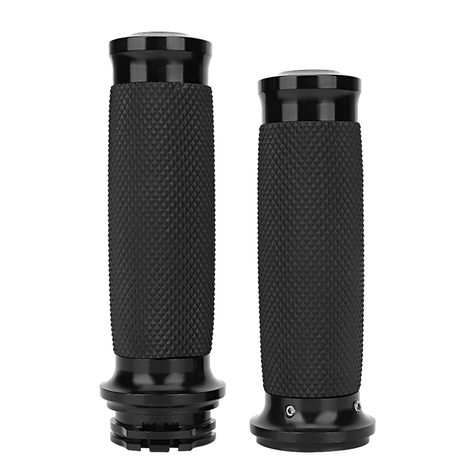 1 Paar 25-mm-universal-motorradgriffe Aus Aluminium Mit Rutschfester Gummibeschichtung Für Lenker, Schwarz