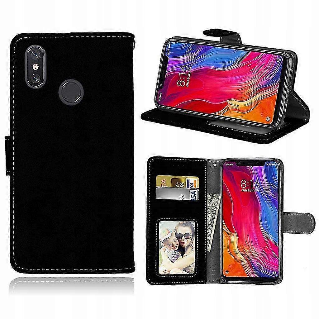 Schwarze Flip-hülle Für Xiaomi Mi 8 – Schlanke Und Robuste Hülle Mit Klappe, Verstärkter Schutz Vor Kratzern Und Stößen