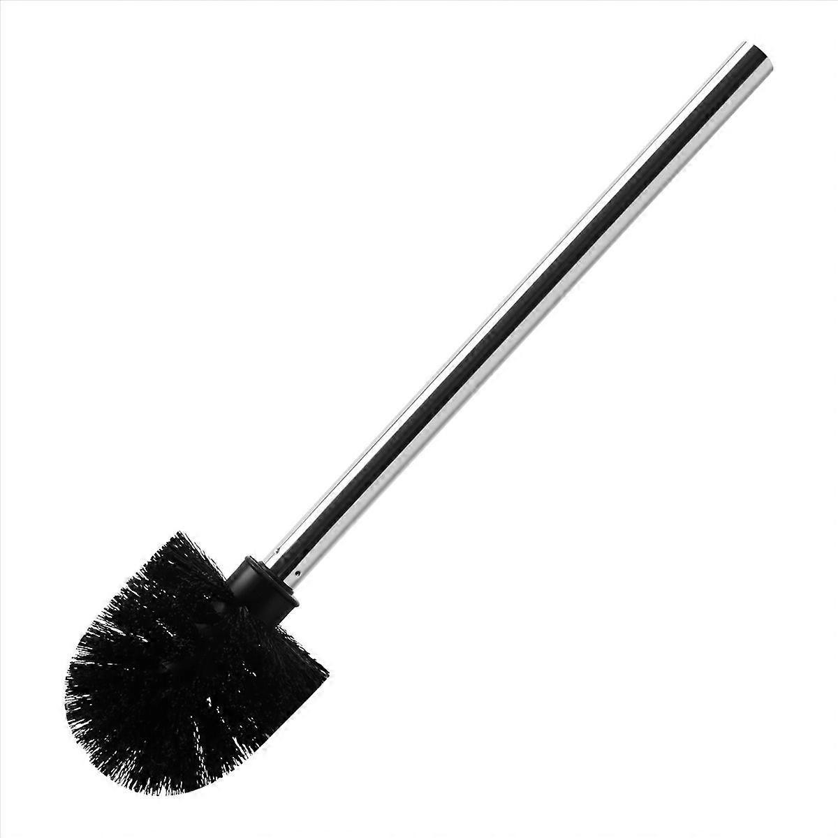 Schwarze Edelstahl-toilettenbürste Fürs Badezimmer, Toilettenbürste Mit Austauschbarem Schwarzem Bürstenkopf, Robustem Stahlgriff, Praktisches Hygieneaccessoire