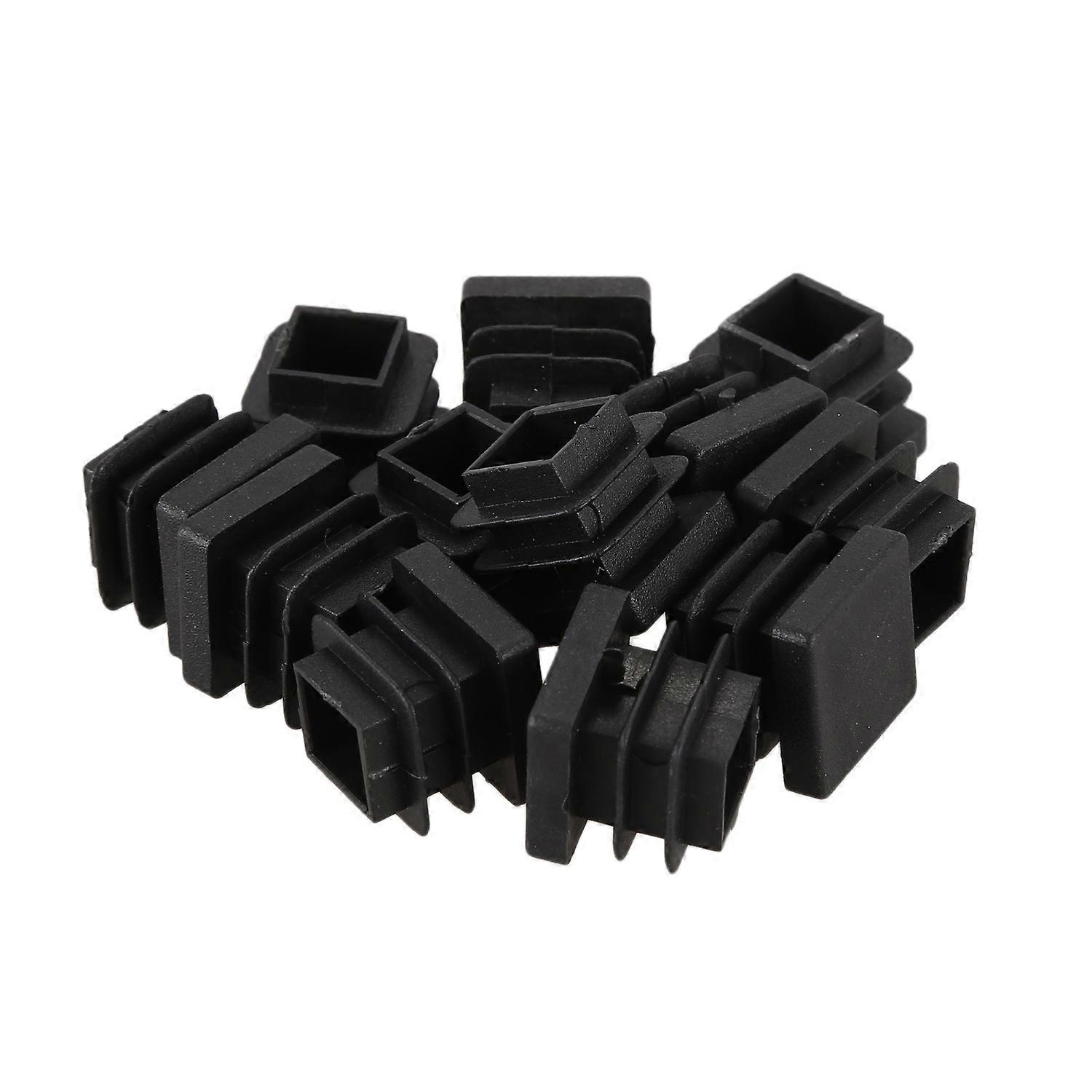 12 Quadratische 15x15mm Schutzkappen, Kunststoff-endkappen Für Rohre Und Leitungen, Schwarze Abschlusskappen
