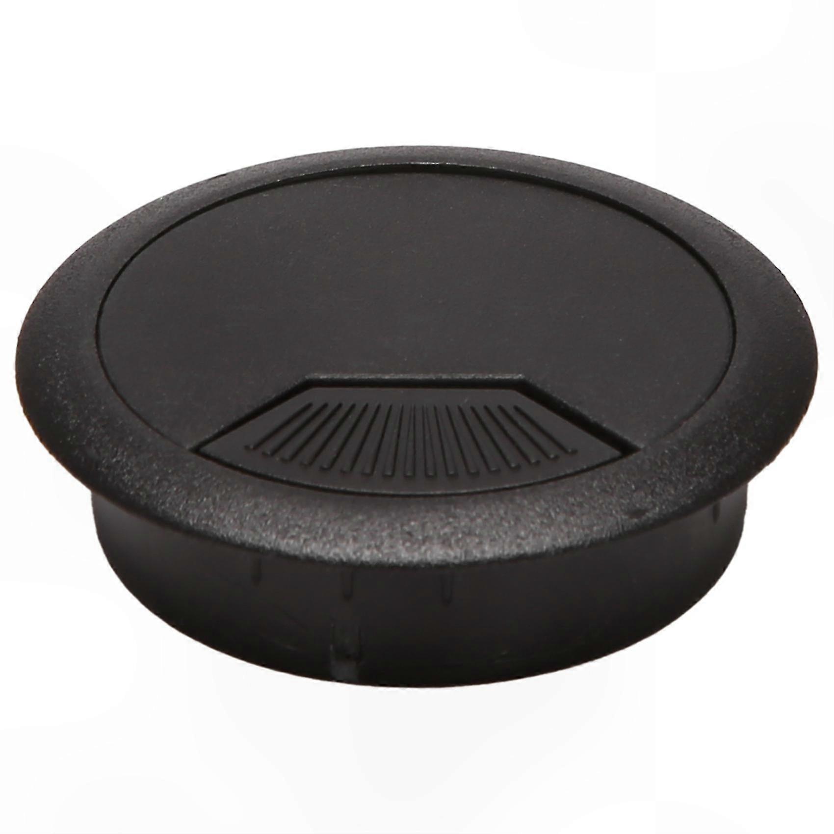 Set Mit 2 Schwarzen 50-mm-kabeldurchführungen, Abdeckungen Für Kabeldurchführungen Auf Dem Schreibtisch, Kabelschutz, Elegantes Design, Aufbewahrungszubehör