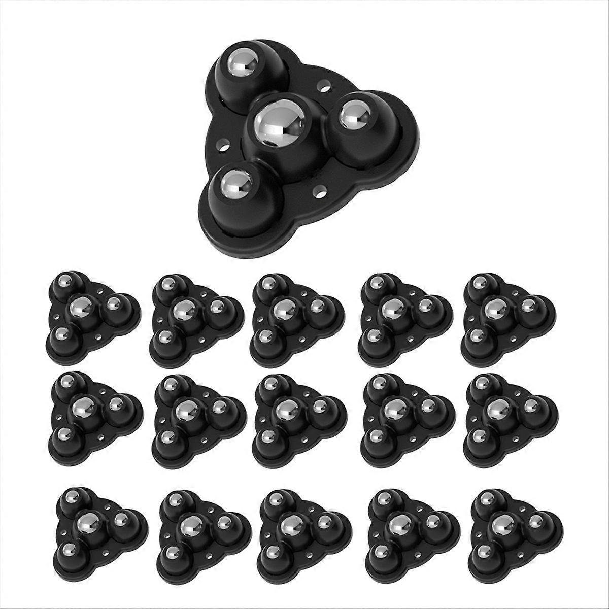16-teiliges Set Universeller, Geräuscharmer Kleberollen Mit 4 Kugellagern, Schwarz