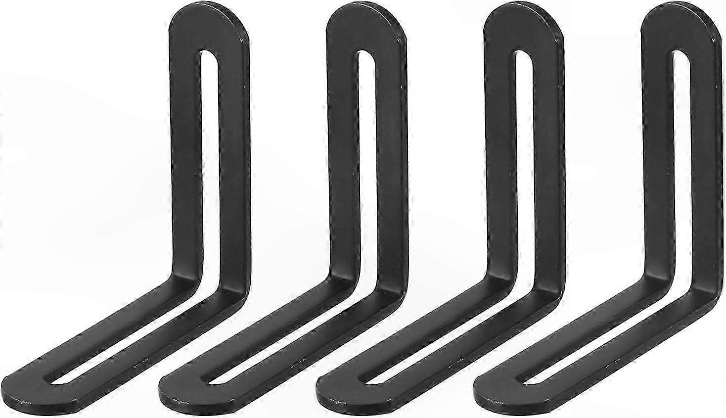 Schwarze L-förmige Wandhalterungen, 65 X 65 Mm, Robuste Metall-eckwinkel Für Regale, 90-grad-verstärkungswinkel Für Wandregale