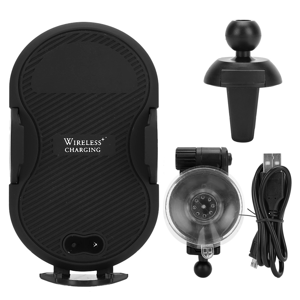 Schwarze C8mini-handyhalterung, Kabelloses Infrarot-induktions-autoladegerät, Lüftungsschlitz- Und Armaturenbretthalterung.
