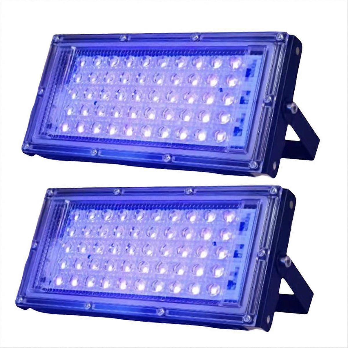 2 Uv-lampen, 50 W, 220–240 V, Wasserdicht (ip65), Schwarzes Schwarzlicht Für Den Außenbereich