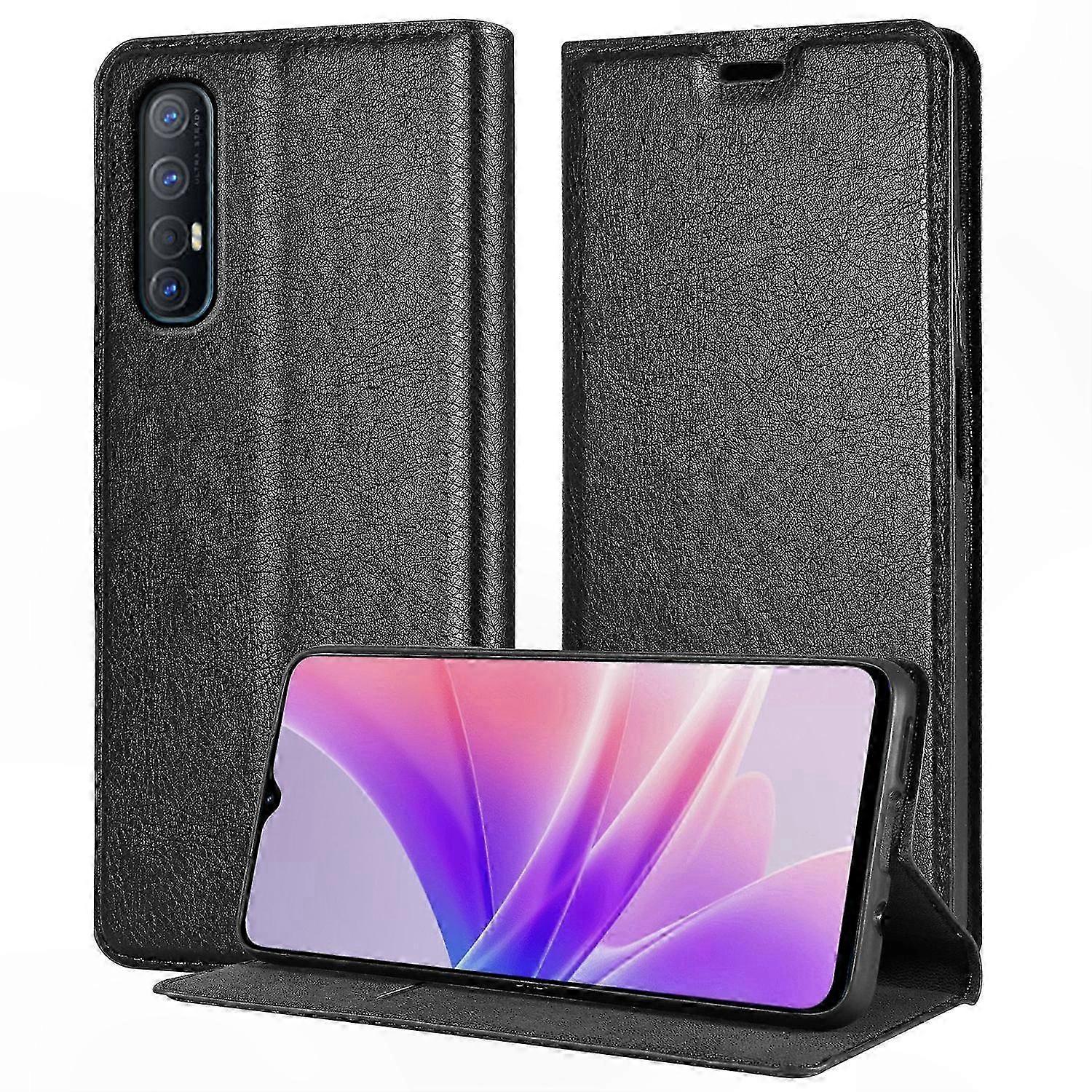Schutzhülle Mit Ständer Und Kartenhalter Für Das Smartphone Find X2 Neo, Robuste Hülle Mit Stand- Und Aufbewahrungsfunktion, Schwarz, Stoßfest