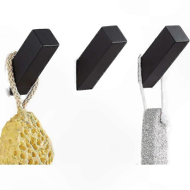 Wandhaken Aus Gebürstetem, Schwarzem Edelstahl, 3er-set, Matte Oberfläche, Für Handtücher, Bademäntel, Hüte Und Badezimmeraccessoires
