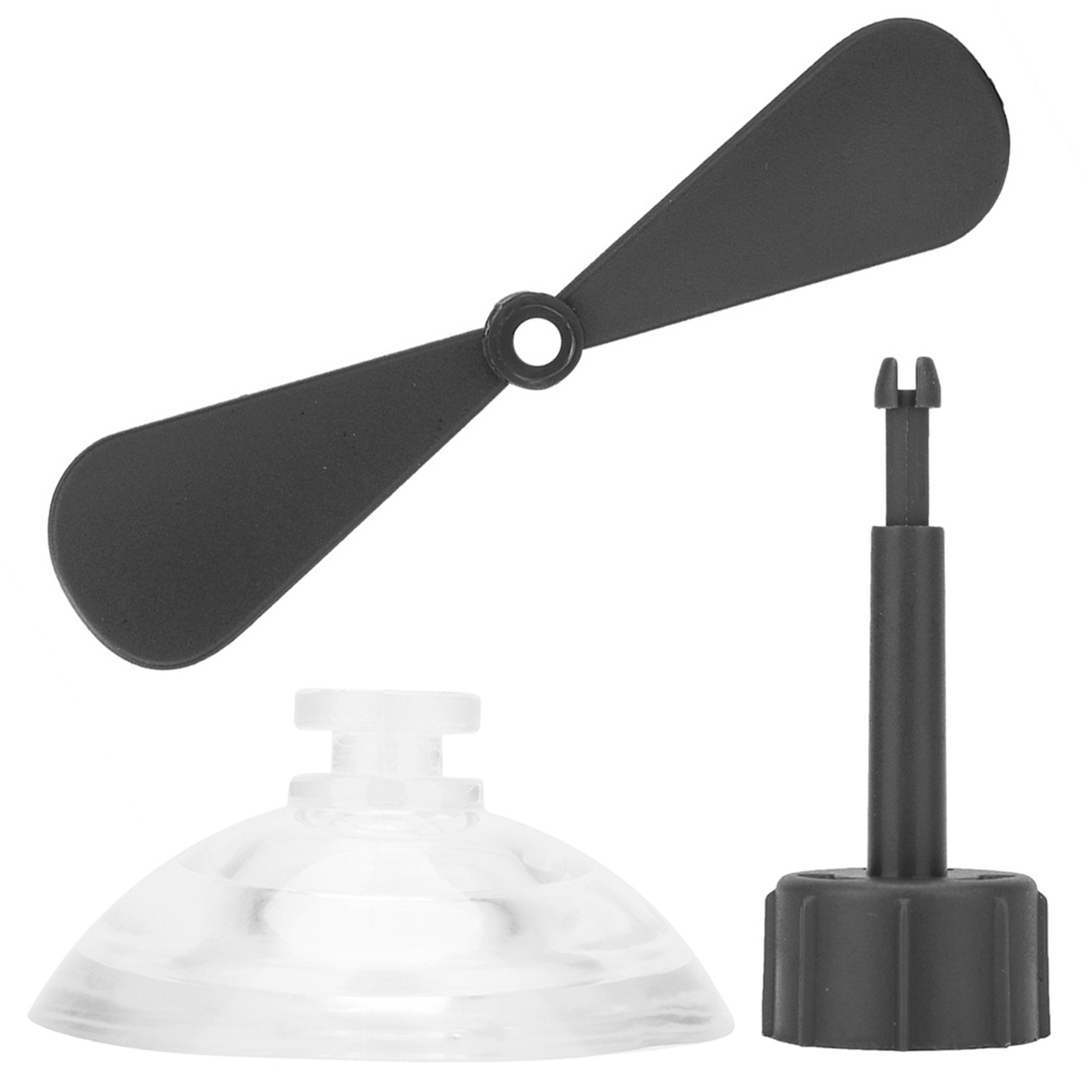 Dekorativer Saugnapfhelm Aus Gummi Und Kunststoff, Propeller Für Motorradhelme (schwarz)