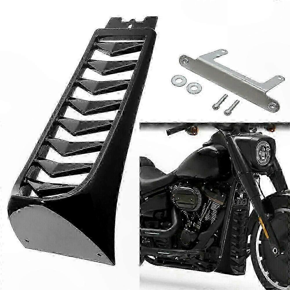 Untere Frontverkleidung Für Motorräder, Kühlerspoiler Für Street Bob, Breakout Und Fat Bob (2018–2022), Schwarz Glänzend, Beleuchtungszubehör