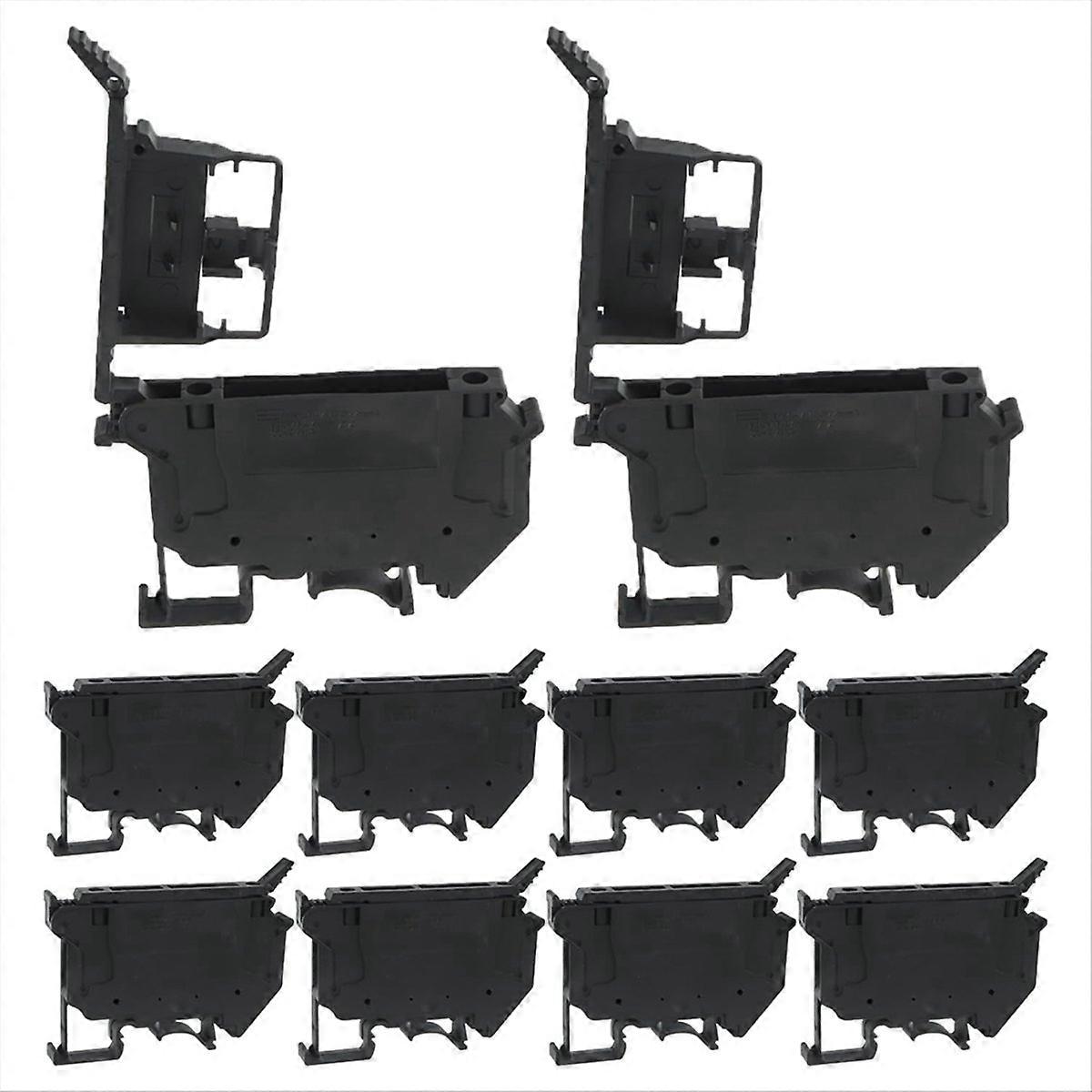 Satz Mit 10 Din Uk5rd Sicherungsklemmen Mit Led-anzeige, Schwarz, Symmetrische Schiene