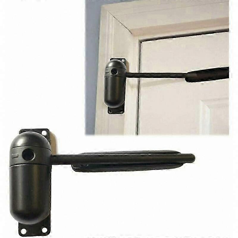 Robuster Türriegel Aus Aluminiumguss, Schwarze Ausführung, Sicherheitsfeder Für Türen Bis 68 Kg, Universell Einsetzbar, Keine Montageanleitung Erforderlich