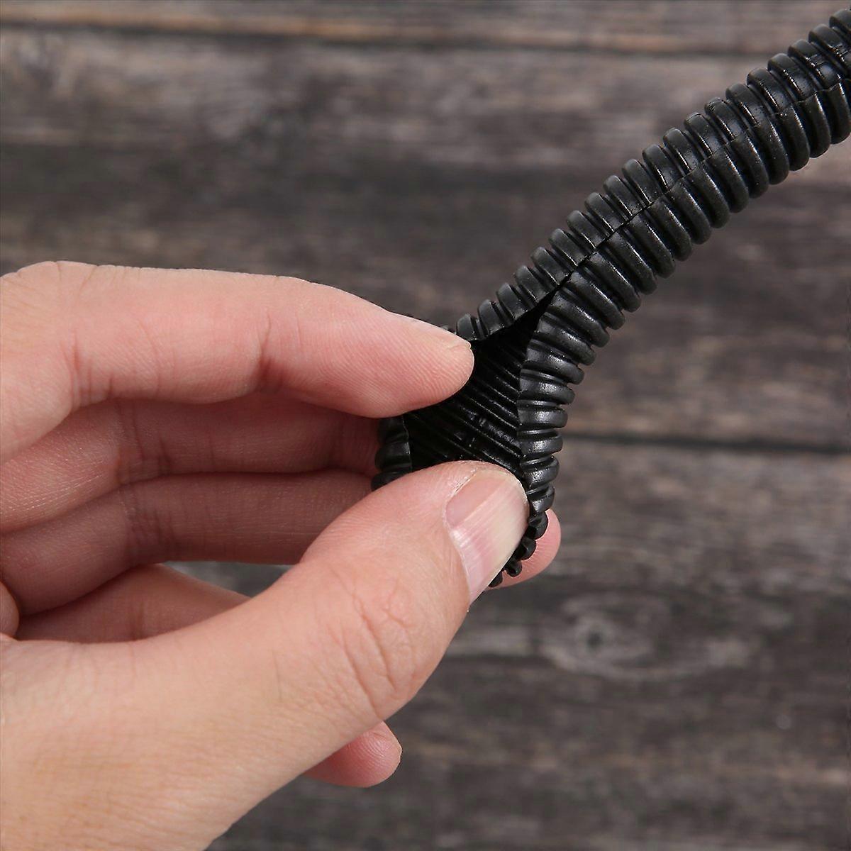 25 Fuß Langer, Schwarzer Flexibler Polyethylen-schutzschlauch, Kabelschutzhülle, Robuste Spiralhülse, Einzelpackung, Standarddurchmesser, Für Den Innen- Und Außenbereich, Langlebiger Elektrischer Schu
