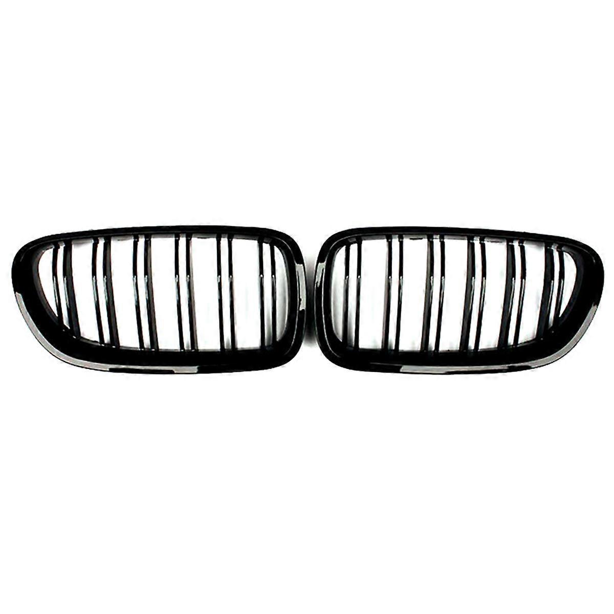 Sportlicher Doppellamellen-frontgrill Für Bmw 5er F10 F11, Schwarzer Rennsport-motorhaubengrill, Direkter Ersatz, Autogrill-kit.