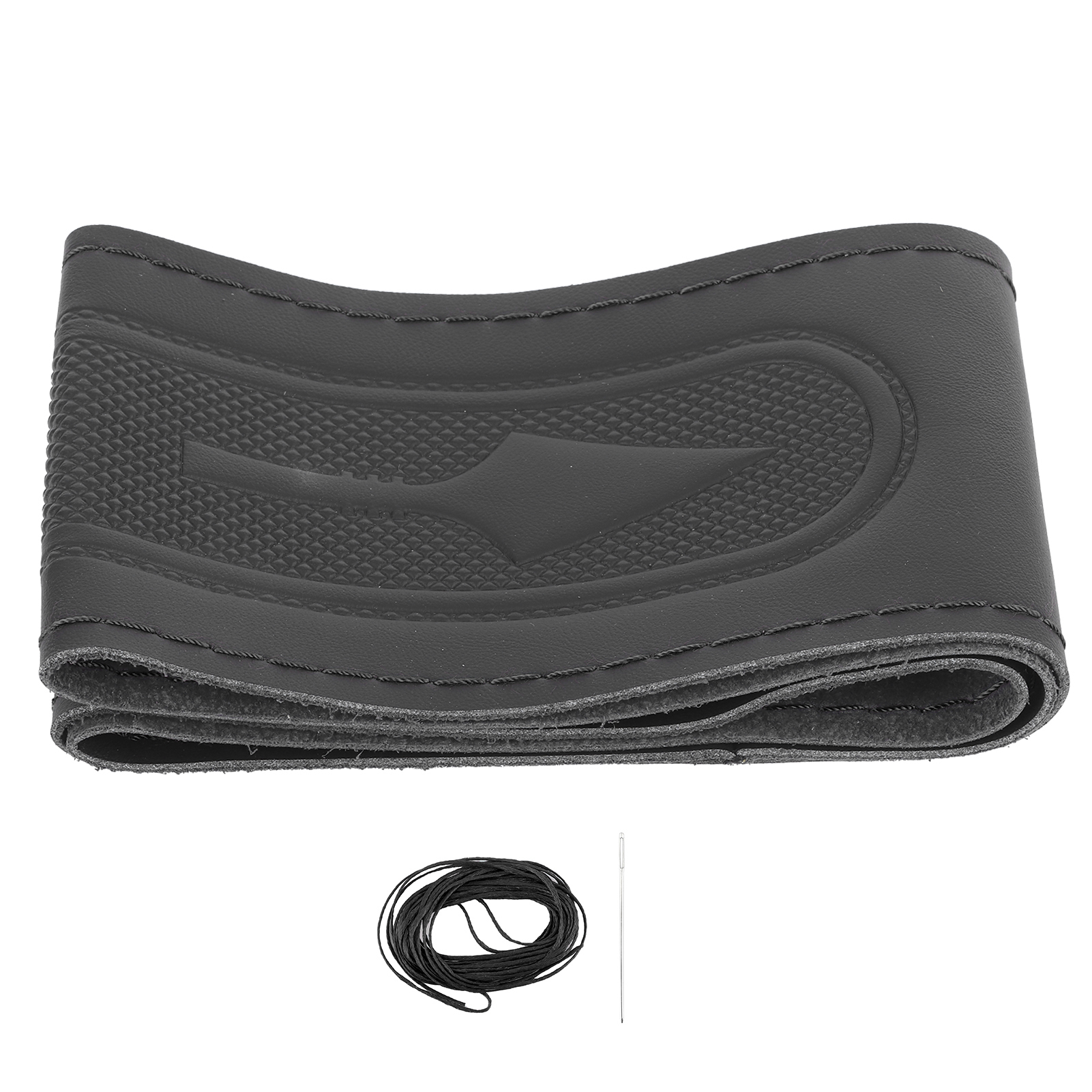 15-zoll-mikrofaser-lenkradbezug, Diy-set Mit Nadel Und Faden, Universell Für Honda Civic, Schwarz