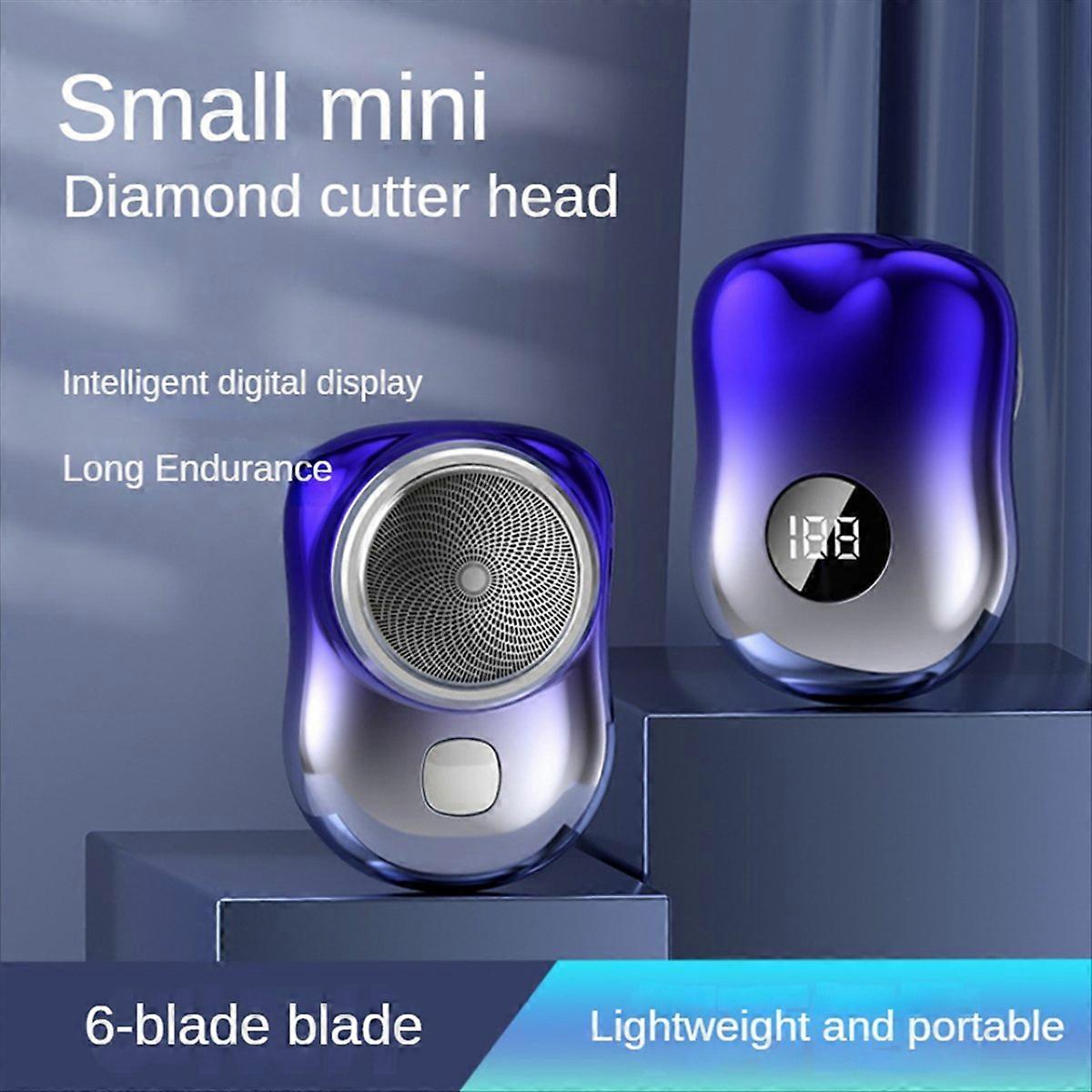 Tragbarer Usb-elektrorasierer Für Herren, Mini-reisetrimmer Mit Digitalanzeige, Schwarz