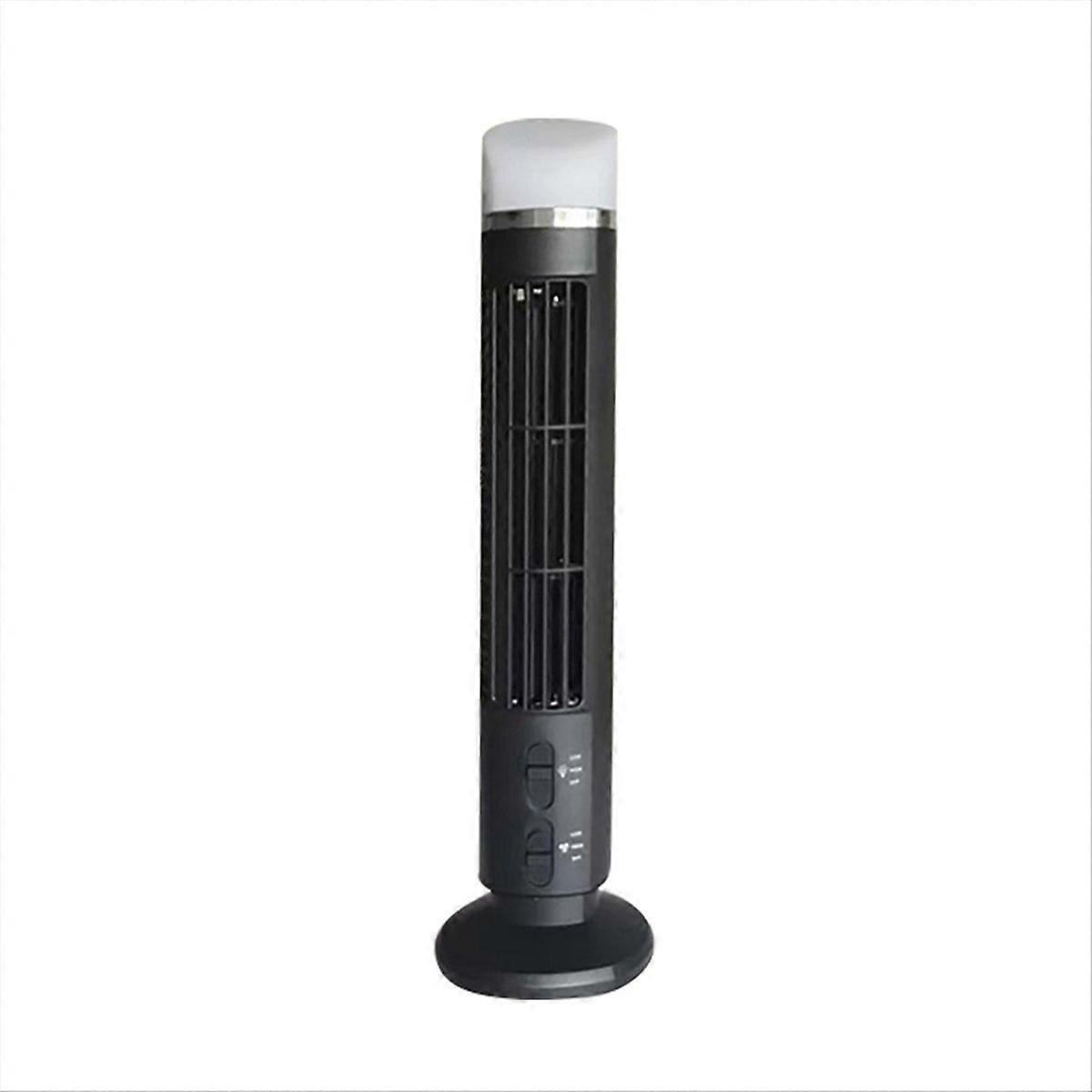 Leiser Turmventilator, Tragbarer Luftkühler Mit Led-beleuchtung, Schwarzer Usb-stecker, Starker Luftstrom, Schlankes Design, Für Zuhause Und Büro, 3 Geschwindigkeitsstufen