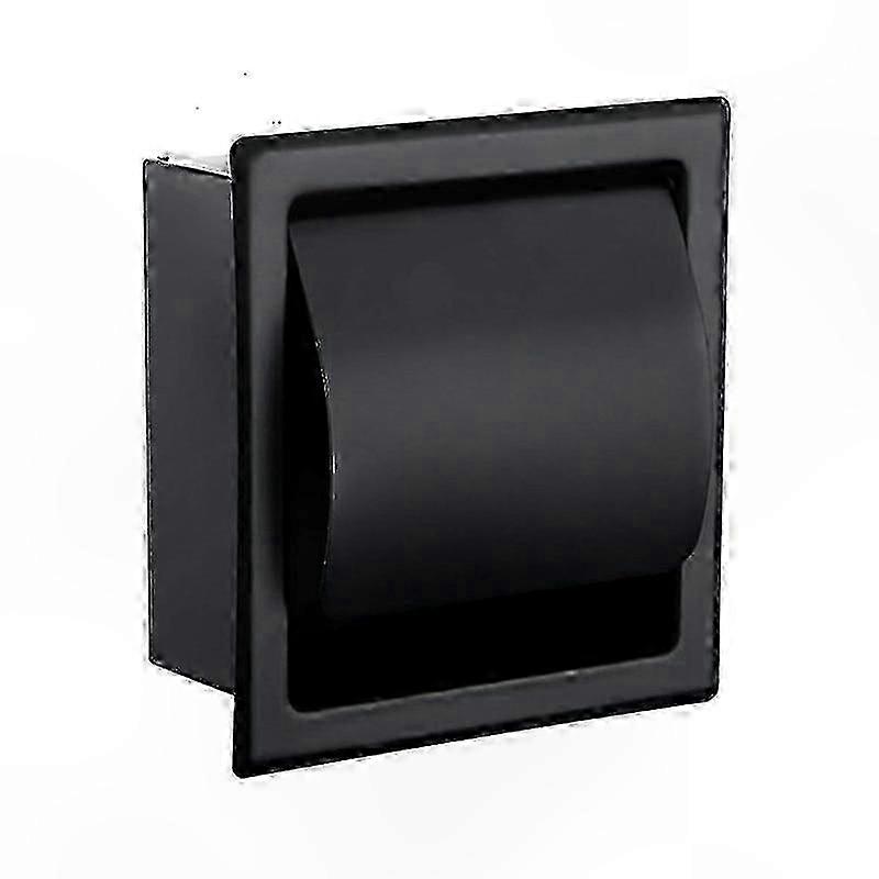Toilettenpapierhalter Aus Edelstahl 304, Schwarze Ausführung, Wandmontage Für Badezimmer, Robustes Ganzmetall-accessoire