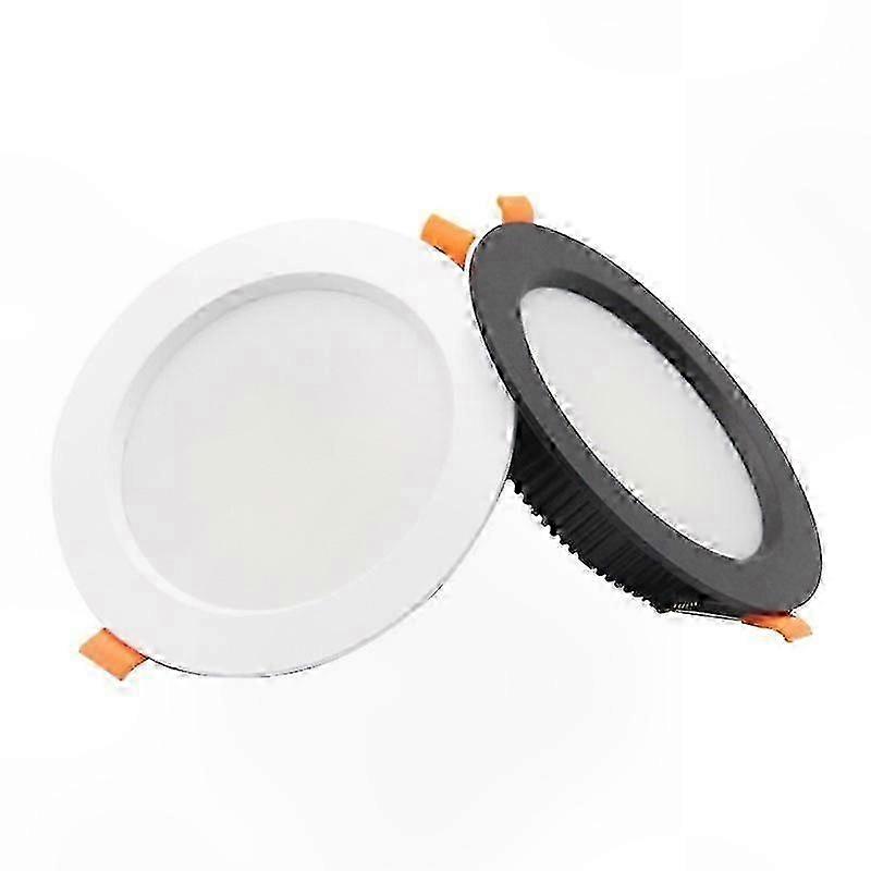 7-w-led-einbaustrahler, Schwarzes Aluminium, Einbaustrahler Für Wohn- Und Geschäftsräume, 2er-set, Durchmesser 7–8,5 Cm, Moderne Beleuchtung