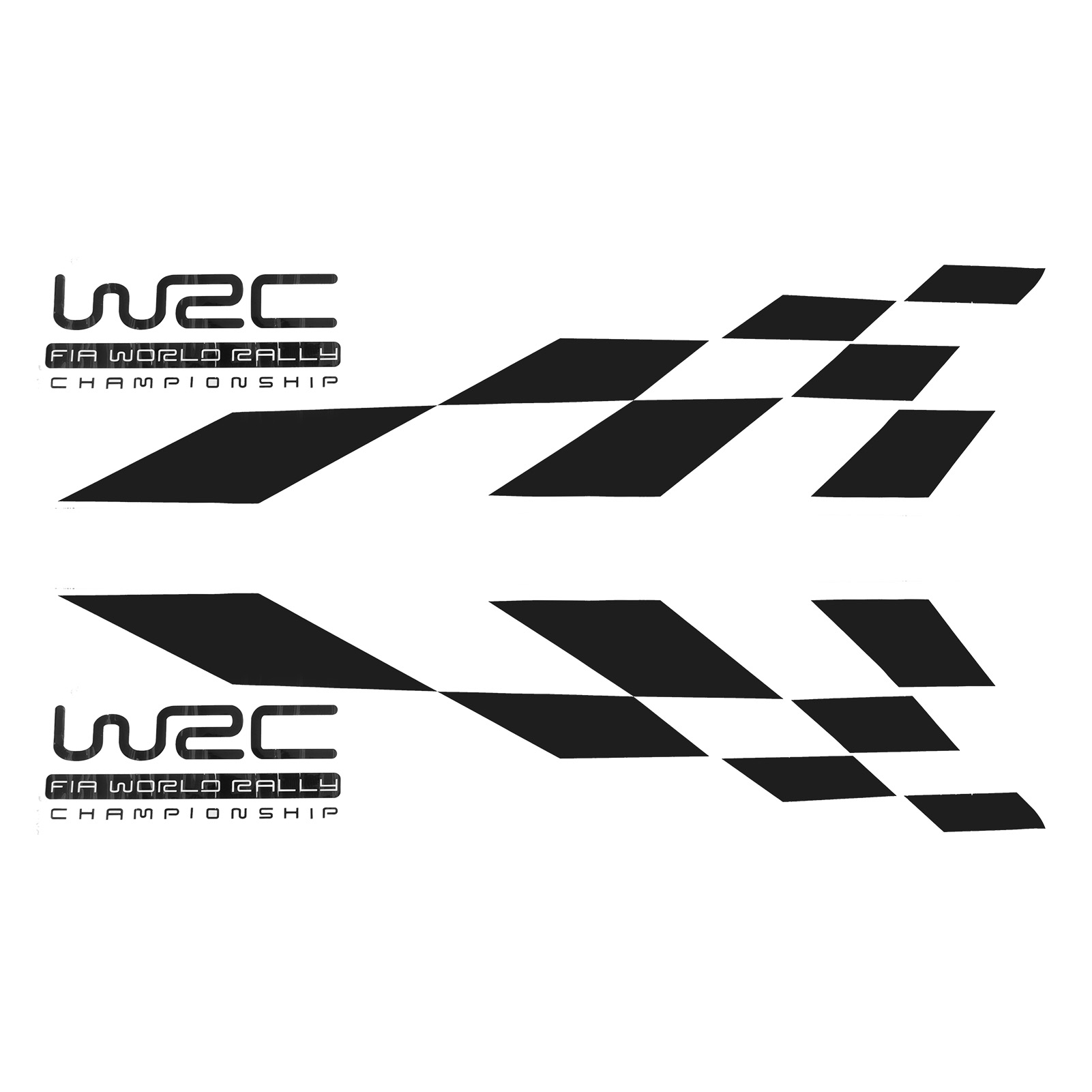 2 Stück Wasserdichte Pvc-türaufkleber Mit Schwarzem Karomuster, Universelle Autodekoration