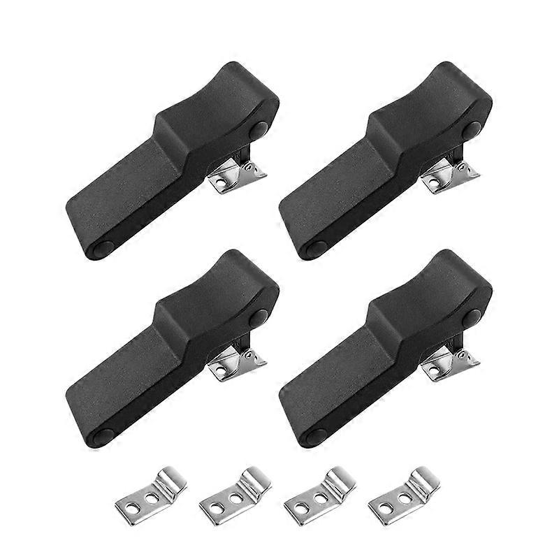 4x Flexibler Schwarzer Gummizugverschluss Für Sportler