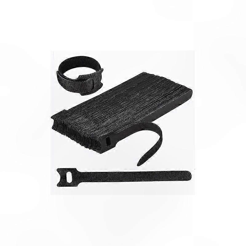 Packung Mit 50 Wiederverwendbaren Kabelbindern, Verstellbar Für Die Kabelführung, Leicht Zuschneidbar Für Kabel Und Leitungen, 12 X 150 Mm, Schwarz