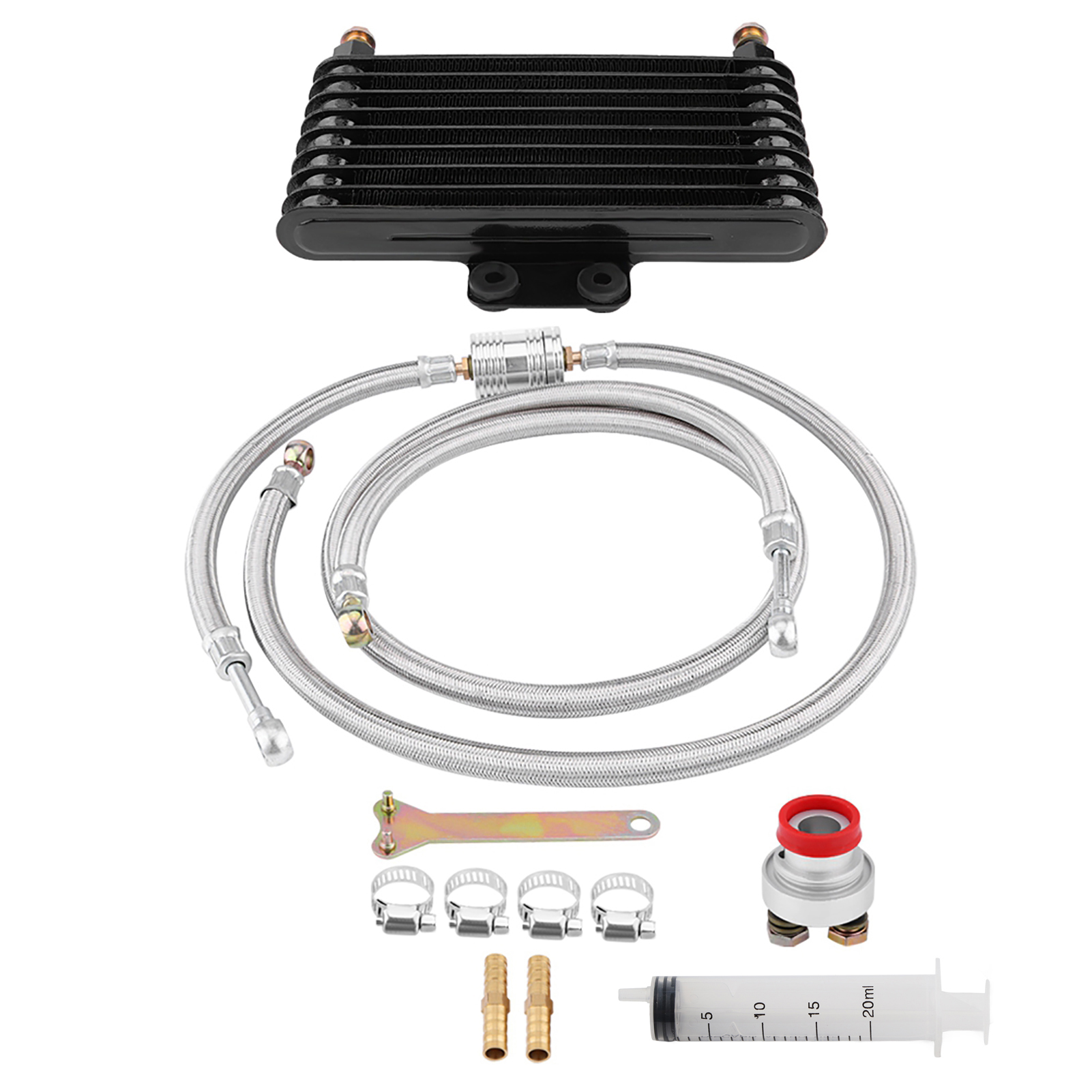 125 Ml Schwarzer Motoröl-kühler-satz Für Gy6 100cc-150cc Motoren