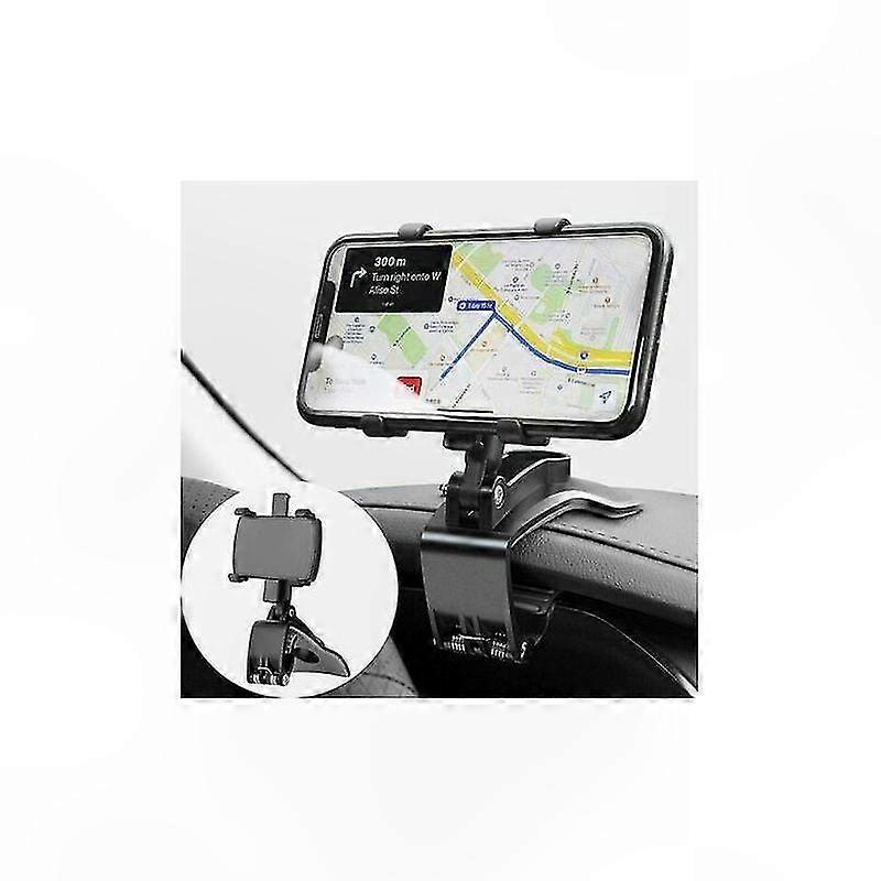 Universelle Kfz-handyhalterung, 360° Drehbare Armaturenbretthalterung Für Smartphones Und Navigationsgeräte Von 4 Bis 7 Zoll, Einzelpackung, Schwarz