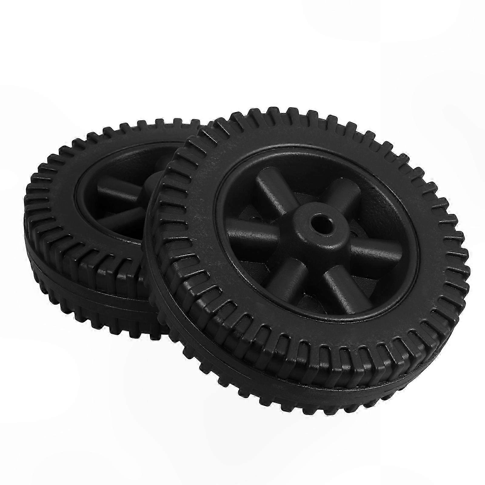 Set Mit 2 Hitzebeständigen Schwarzen Rollen, 15 Cm, Für Grills Und Sackkarren, Idealer Ersatz