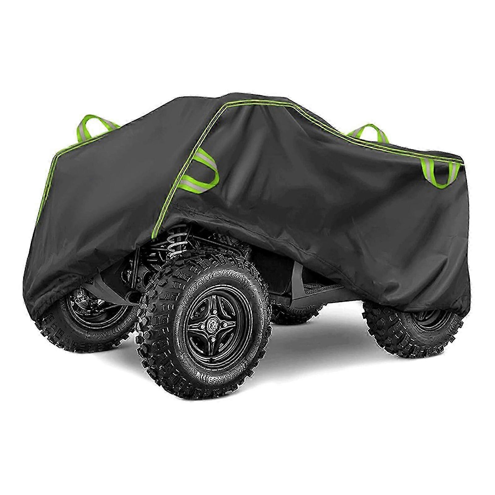 Wasserdichte Und Strapazierfähige Atv-abdeckung Für Roller Und Motorräder, Schutz Vor Regen, Staub Und Uv-strahlung, Schwarzes 210d Oxford-gewebe, Wetterfestes Dach