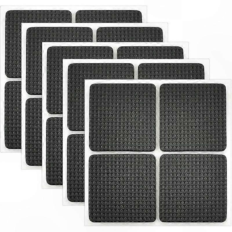 Schwarze, Selbstklebende Antirutschpads, 20er-packung, Zum Schutz Von Möbeln Auf Fliesen-, Tisch- Und Parkettböden, 4,2 X 4,2 Cm, Filz-gummi-mischung