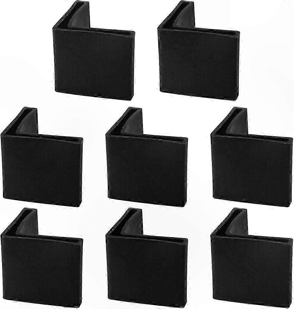 L-förmige Eckenschützer, 8 Stück, 40x40mm, Schwarz, Gummispitzen Für Möbelbeine, Tischeckenschützer, Stoßdämpfende Kappen.