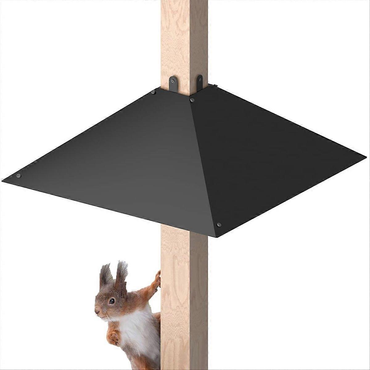 Eichhörnchenschutzgitter Für Pfosten, Schutz Gegen Vogelfutterhäuschen An Stangen, Kompatibles Modell 15-25 Mm, 2er-pack, Robustes Metallmaterial, Schwarze Farbe, Einfache Montage Ohne Werkzeug.