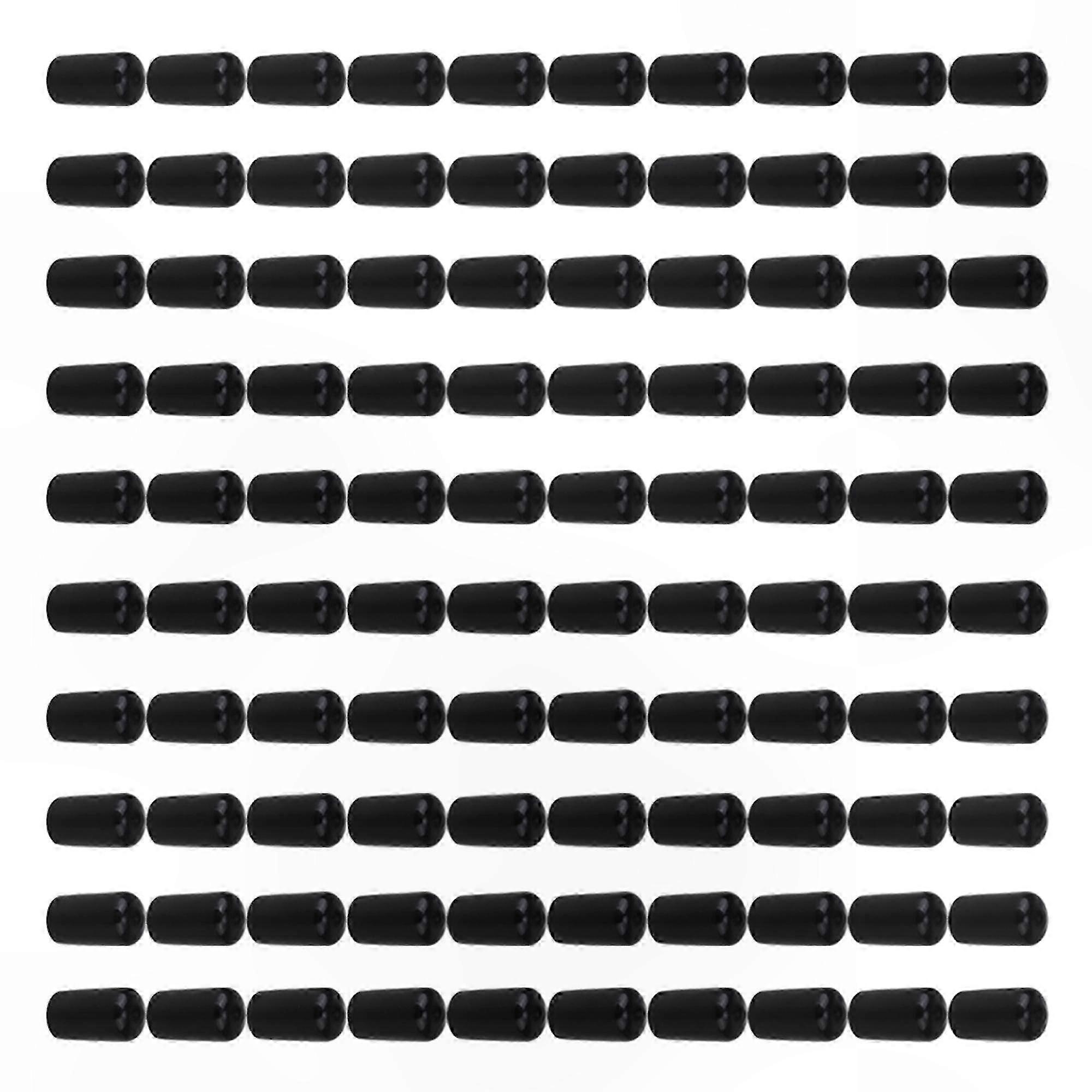 Schwarze Gummischlauch-endkappen, 100er-packung, 12 Mm Weiche Schutzkappen Für Schläuche Und Fittings