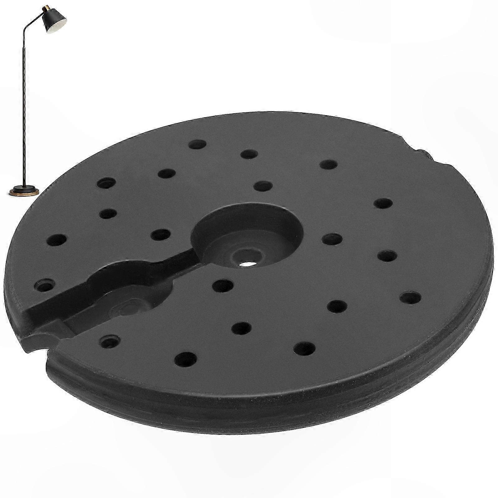 Schwarze Stehlampe Mit Beschwertem Fuß Für Das Wohnzimmer, Stabiler, Kippsicherer Fuß (23,3 X 23,3 X 2,2 Cm), 1 Stück, Langlebiger Standfuß