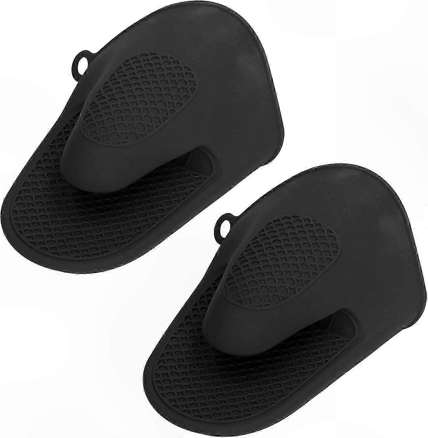 Hitzebeständige Silikon-ofenhandschuhe Für Küche Und Haushalt, Schwarz