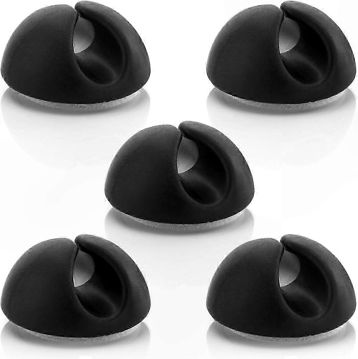 Schwarze Kabelbinder Und Kabelmanagement-halterungen, Organizer Für Kabel Bis 8 Mm Durchmesser, Clips Und Befestigungselemente Zur Kabelaufbewahrung, 5er-packung